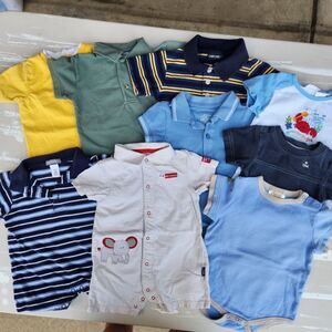 Boys Summer Clothes Bundle - Blue/Yellow - Size 12 months